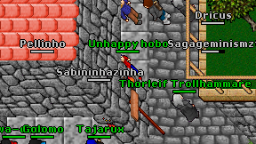 Unhappy hobo on screen