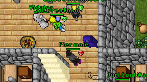 Fier male on screen