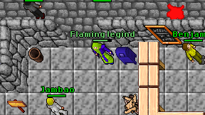 Flaming legind on screen