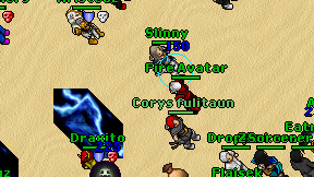 Fire Avatar on screen