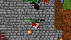 Areg of king on screen