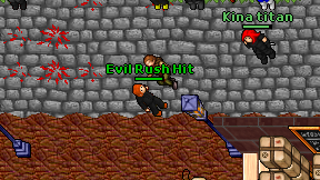 Evil Rush Hit on screen