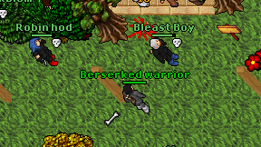 Berserked warrior on screen