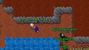 Legend of fires on screen