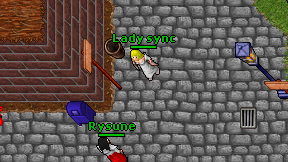 Lady sync on screen