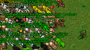 Dust'arows on screen