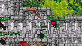 Head zout on screen