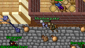 Shadow pake on screen