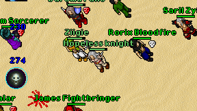 Hopeless knight on screen
