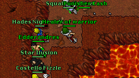 Healer of warrior on screen